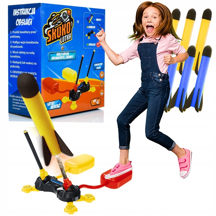 NAJLEPSZY PREZENT NA ŚWIĘTA DLA 5 6 7 8 9 10 LATKA Wyrzutnia RAKIET zestaw