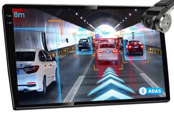 RADIO 10 CALI GPS 2 DIN BLUETOOTH ANDROID AUTO CARPLAY WIFI USB 4/62GB QLED