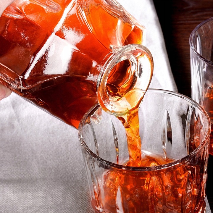 Zestaw PREZENTOWY do alkoholu KARAFKA SZKLANKI DO WHISKY drinków butelka