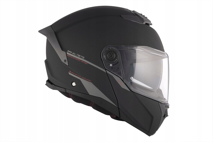 Kask motocyklowy szczękowy MT ATOM 2 SV SOLID MATT BLACK czarny mat GRATISY