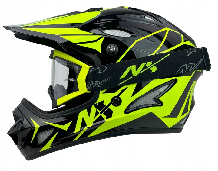 ZESTAW NX KASK + GOGLE DOWNHILL NX EXTREME r.XS |KASK ROWEROWY |900g LEKKI