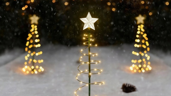 Choinka led lampki zewnętrzne ozdoba świetlna świąteczna do ogrodu 80 cm