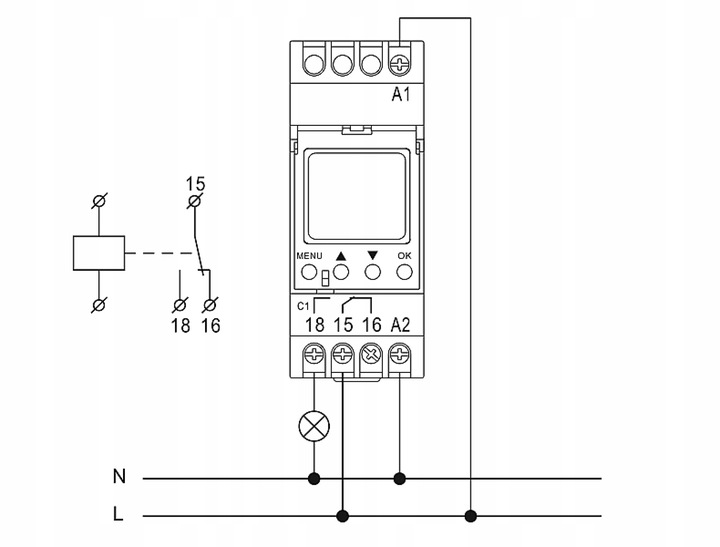Elektroniczny Programator Czasowy Timer z Wyświetlaczem LCD na Szynę DIN