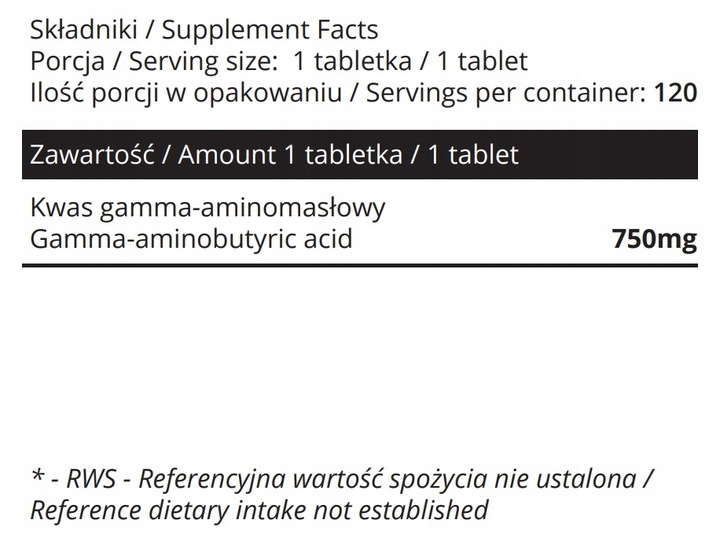 SOWELO GABA 750mg 120 TABLETEK