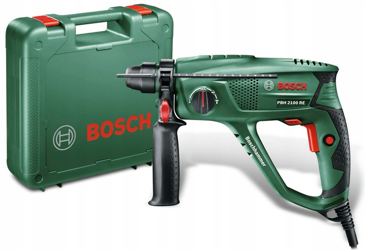 MŁOTOWIERTARKA WIERTARKA BOSCH PBH 2100 RE 550 W SDS-PLUS WALIZKA 6033A9320