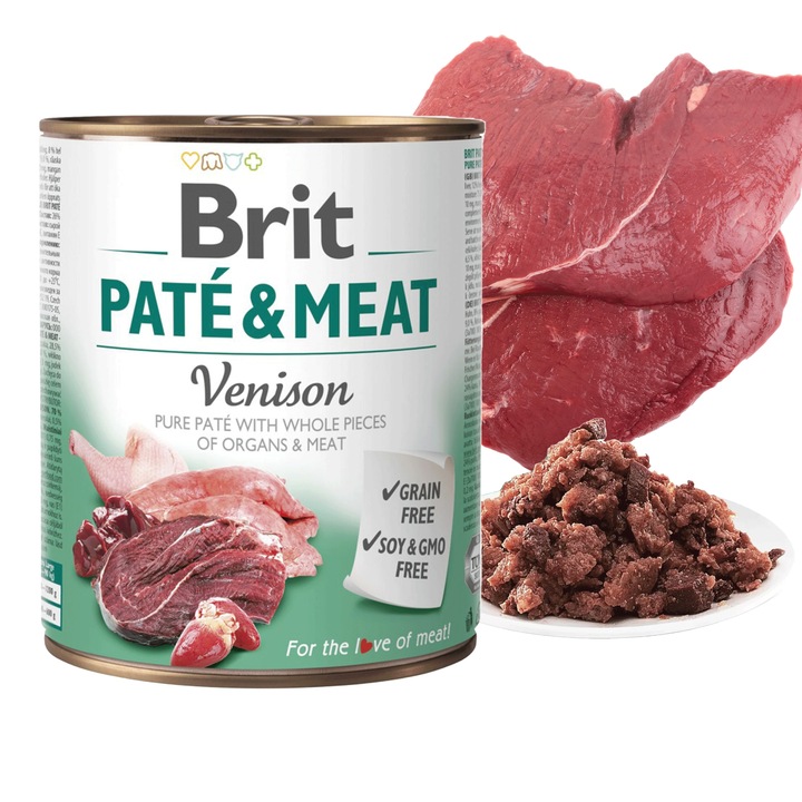 BRIT PATE & MEAT Karma mokra dla psa MIX Smaków 12 x 800g bezzbożowa ADULT