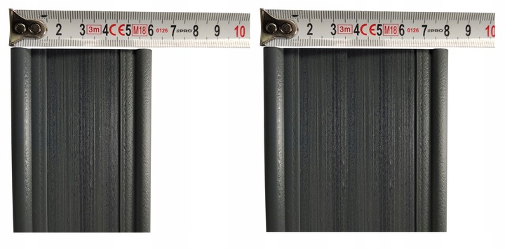 Listwy pionowe do ogrodzeń panelowych 123 x 250 cm, szer. 62-80 mm antracyt