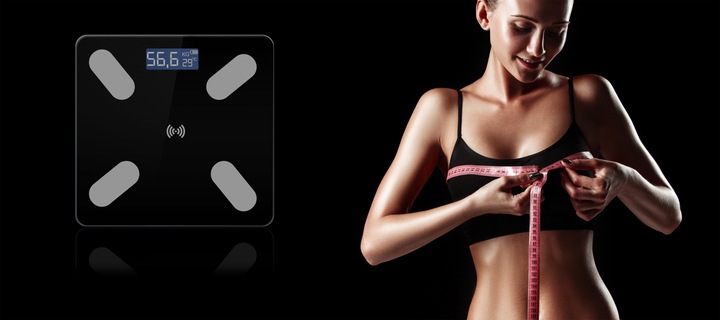 WAGA ŁAZIENKOWA ANALITYCZNA CZUJNIKI SMART+ ANDROID iOS / PRECYZYJNY POMIAR