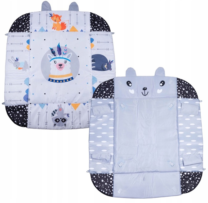 Duża interaktywna edukacyjna dwustronna mata dla niemowląt 3w1 lama