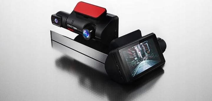 WIDEOREJESTRATOR KAMERA SAMOCHODOWA REJESTRATOR JAZDY HD DWA OBIEKTYWY