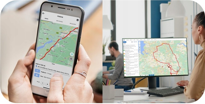 Lokalizator GPS Samochód Auta Motor Śledzenie WWW Aplikacja SMS GEO TRACK
