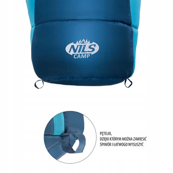 Ciepły turystyczny śpiwór pod namiot campingowy 220 x 80cm Nils Camp NC2012
