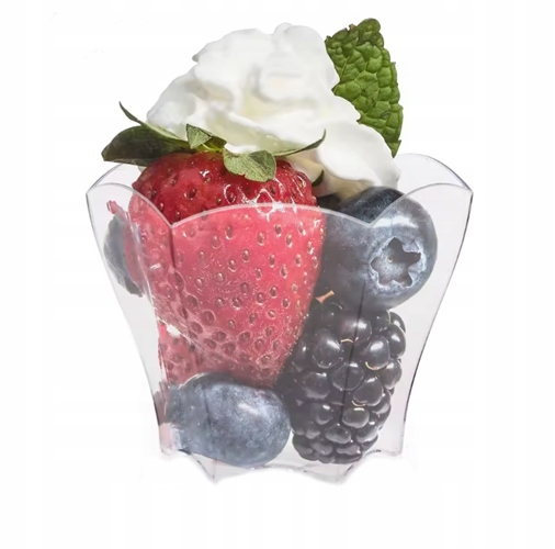 POJEMNIKI PUCHARKI NA DESER PRZEKĄSKI MONOPORCJE SŁODKI STÓŁ 77ML 50SZT