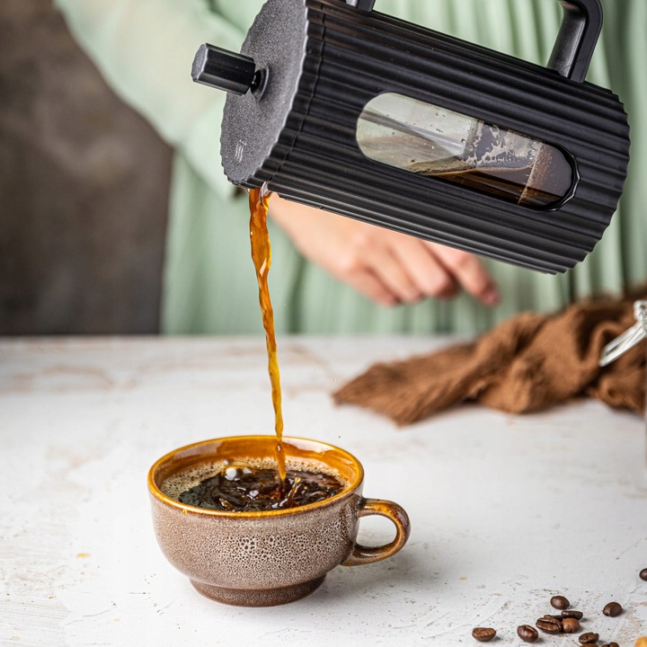 ZAPARZACZ DO HERBATY KAWY ZIÓŁ DZBANEK TŁOKOWY FRENCH PRESS CZARNY 1000