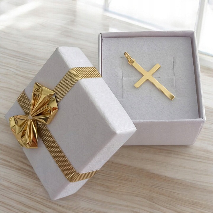 Krzyżyk złoty bez wizerunku gładki pr.585