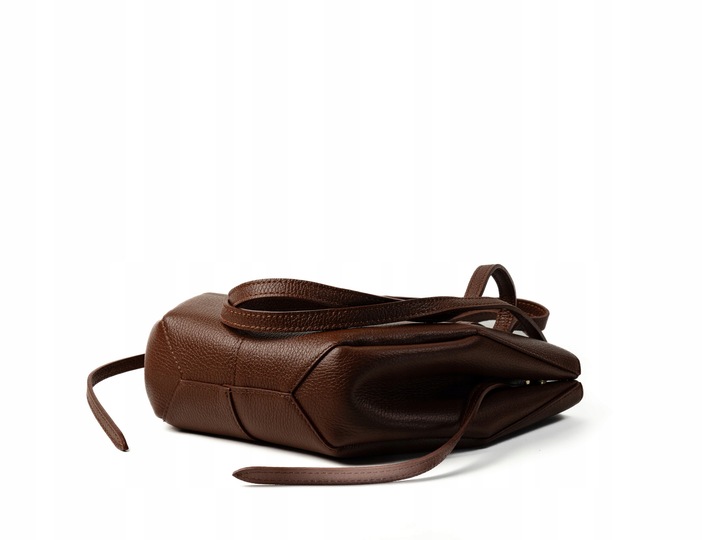 Torebka Damska Shopperka ze Skóry Naturalnej Klasyczna Cognac