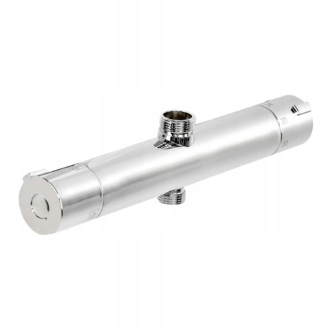 BATERIA PRYSZNICOWA Z TERMOSTATEM ŁAZIENKOWA ŚCIENNA ZESTAW T204A CHROM