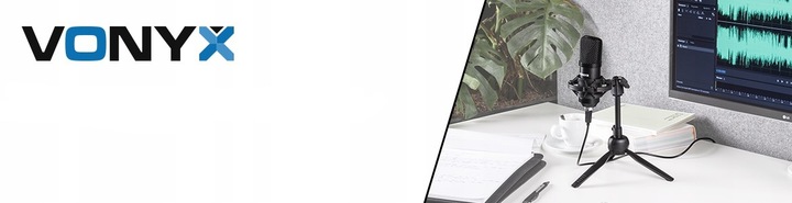 Mikrofon pojemnościowy USB STUDYJNY TRIPOD stołowy podcast YOUTUBE