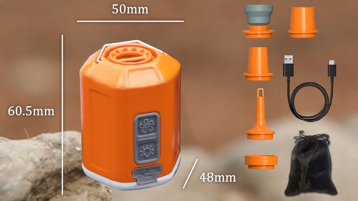 GIGA PUMP 4.0 POMPKA DO MATERCA Z LAMPKĄ 3W1 USB-C