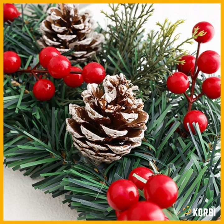 WIENIEC ŚWIĄTECZNY STROIK NA DRZWI DEKORACJA WIANEK OZDOBA ŚWIĘTA WZ2 40CM