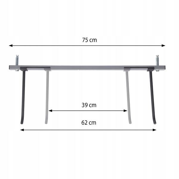 Wieszak uchwyt ścienny regulowany na maty gimnastyczne do ćwiczeń jogi HMS