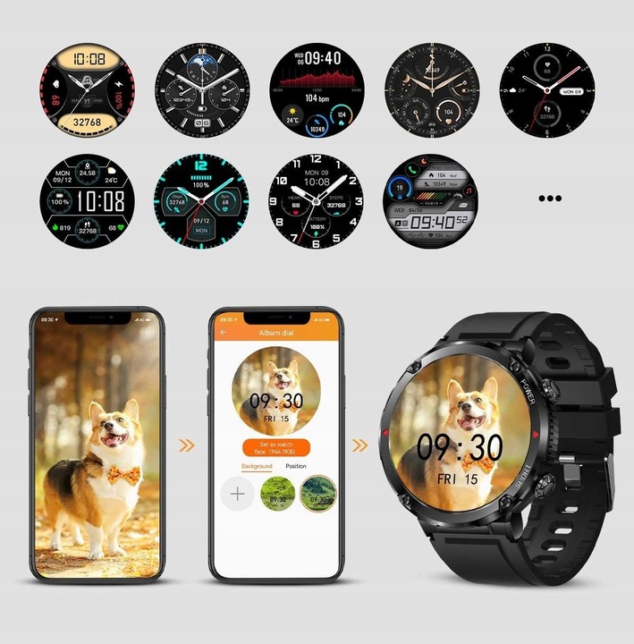 SMARTWATCH Zegarek Męski 600MAH ROZMOWY SMS