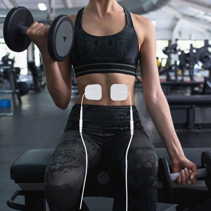 24x żelowe elektrody 5x5cm pin 2 mm TENS EMS SANIT