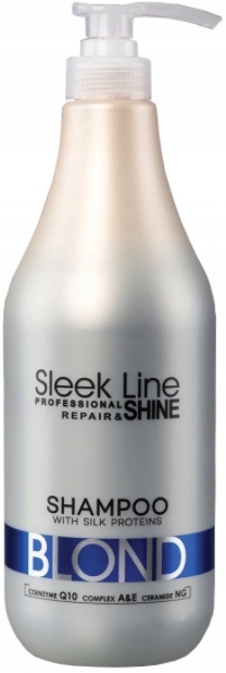 Stapiz ZESTAW XXL Sleek Line Repair Blond Szampon 1000ml + Maska 1000ml