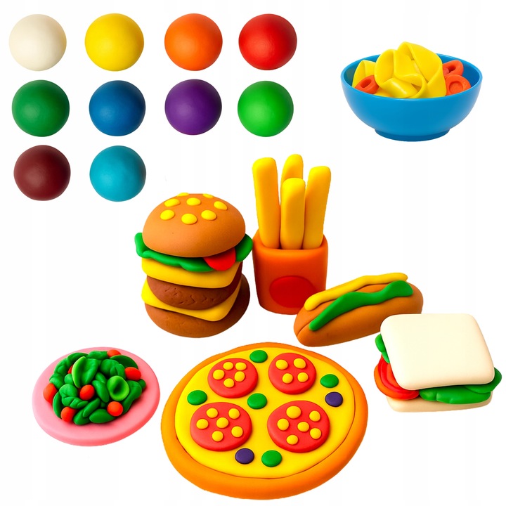 Ciastolina makaron maszynka ciasto masa plastyczna zestaw kreatywny 18w1