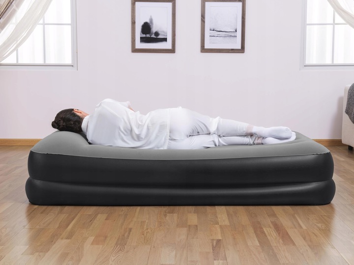 Materac Dmuchany Turystyczny Jednoosobowy 191x97cm Bestway Wbudowana Pompka