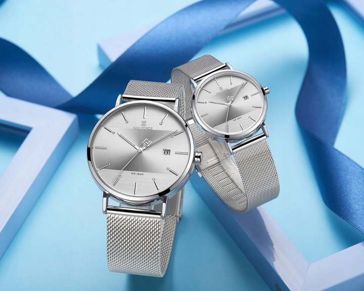 KOMPLET PREZENTOWY 2 ZEGARKI NAVIFORCE -ZN113A NA PREZENT DLA PAR