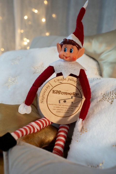 ELFOMETR DLA ELFA PSOTNIKA ON THE SHELF MIERZY GRZECZNOŚĆ DREWNO GADŻET