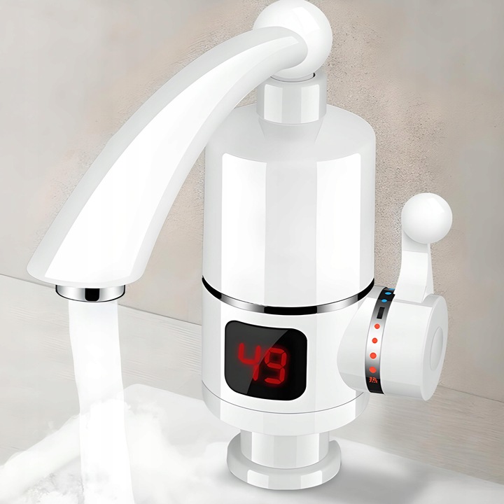 PODGRZEWACZ DO WODY PRZEPŁYWOWY 3000W ELEKTRYCZNY STOPNI WYŚWIETLACZ LCD