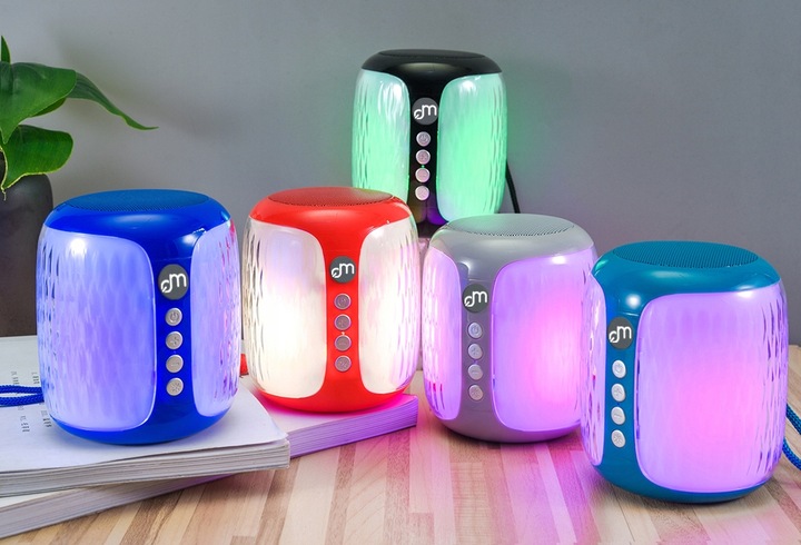 GŁOŚNIK BLUETOOTH BEZPRZEWODOWY LAMPKA LED KOLORY