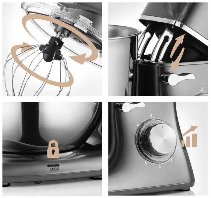 NOWY ROBOT KUCHENNY PLANETARNY MASZYNKA DO MIĘSA MIKSER BLENDER 2300W 6,2l