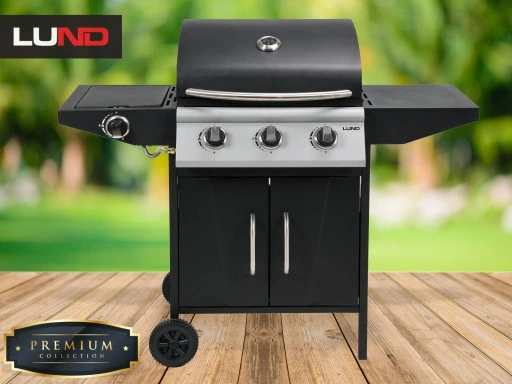 GRILL GAZOWY OGRODOWY 12,8 kW 4 PALNIKI PÓŁKI LUND