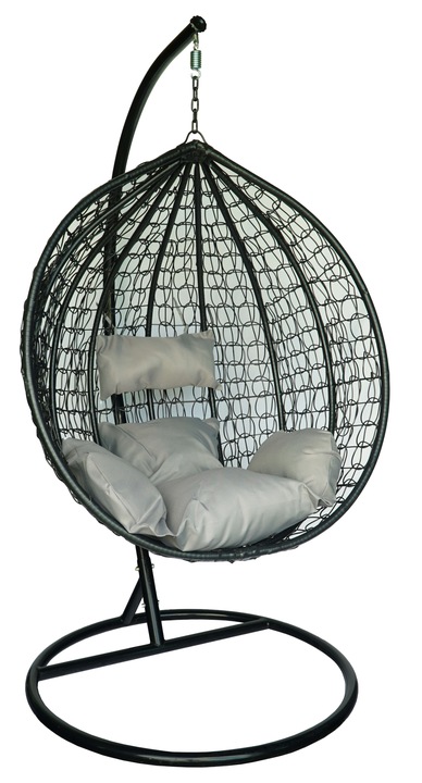 FOTEL WISZĄCY HUŚTAWKA KOSZ KOKON MAROCCO CZARNY