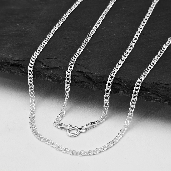 Łańcuszek srebrny pr. 925 Splot Rombus Rombo do Zawieszek | 45 cm x 2.5 mm