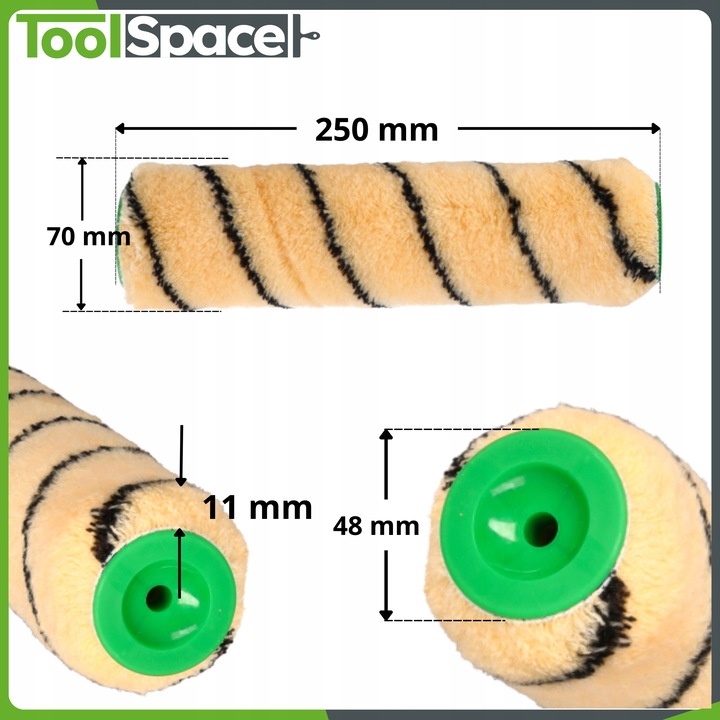 WAŁEK MALARSKI 25cm Zestaw do malowania Ścian i Sufitów Kij teleskopowy PL