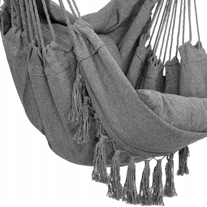KRZESŁO BRAZYLIJSKIE HAMAKOWE WISZĄCE HUŚTAWKA HAMAK FOTEL PODUSZKI BOHO