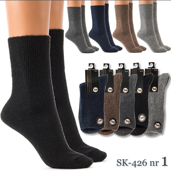 MODNE SKARPETY męskie KASZMIROWE Skarpetki Wygodne SPORTOWE 39-42