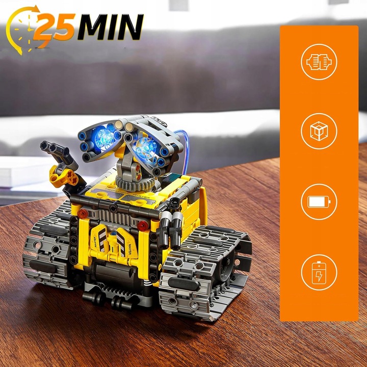 PROGRAMOWALNY ROBOT 4w1 ZESTAW APP I PILOT ZDALNE STEROWANIE LED