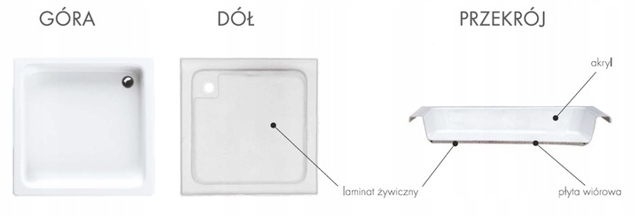 Schedpol Brodzik EKO 2.0 80x80x16 cm 3.320