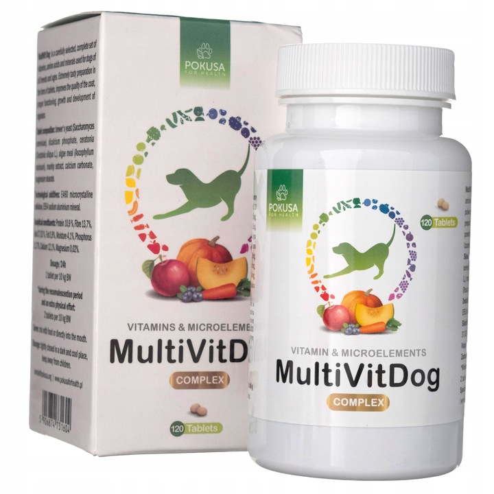 Multivit Witaminy Minerały dla Psa Pokusa 120 tab