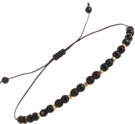 BRANSOLETKA DAMSKA DROBNE KORALIKI Z NATURALNEGO AGATU