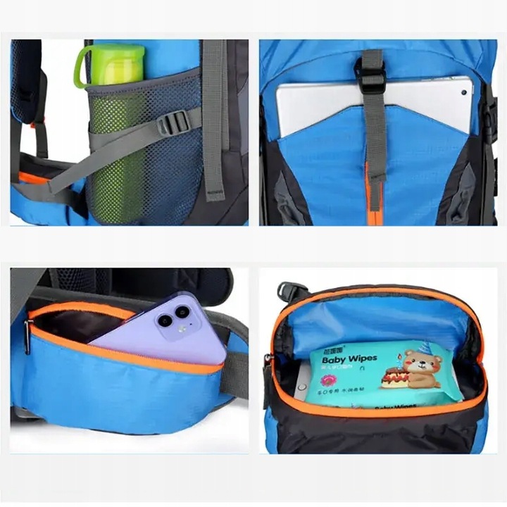 Plecak turystyczny trekkingowy plecak górski 70L Traper 3 BLACK