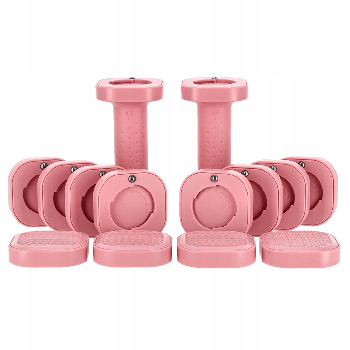 HANTELKI HANTLE CIĘŻARKI REWGULOWANE 4w1 ZESTAW DO ĆWICZEŃ FITNESS 2x2,27kg