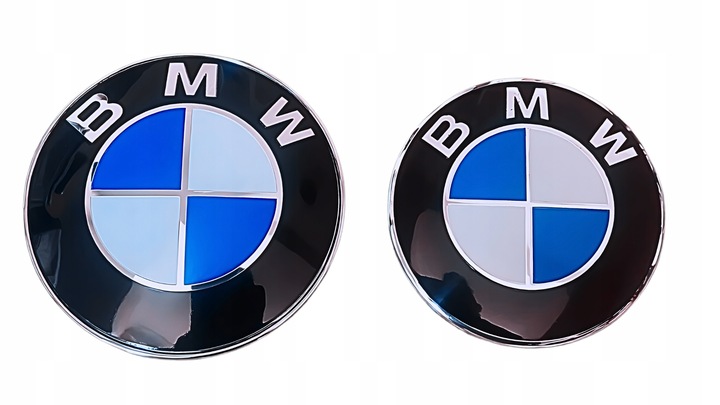 BMW ZNACZEK LOGO ZAMIENNIK PRZÓD TYŁ KOMPLET 82mm74mm E46 E60 E90 F10 F30X5