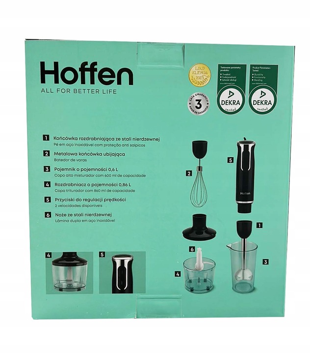 Blender ręczny 3w1 Hoffen czarny