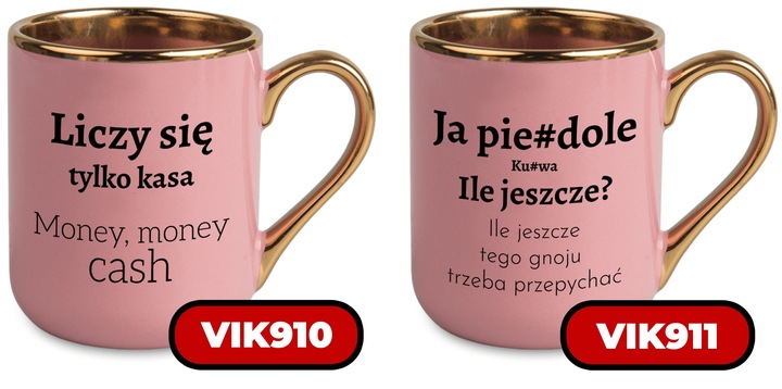 KUBEK RÓŻ ELEGANT PREZENT DLA KOLEŻANKI TT VIRAL DO PRACY JESTEŚ ŚLICZNA WZ